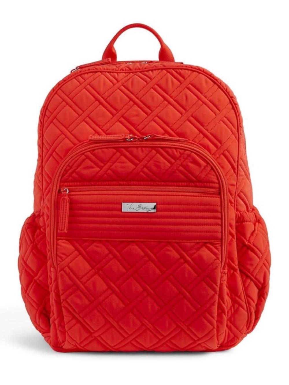 Vera Bradley Campus Tech Cardinal Red Backpack quilted large